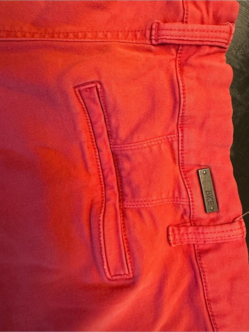 BKE Coral Pink High-Waist Shorts